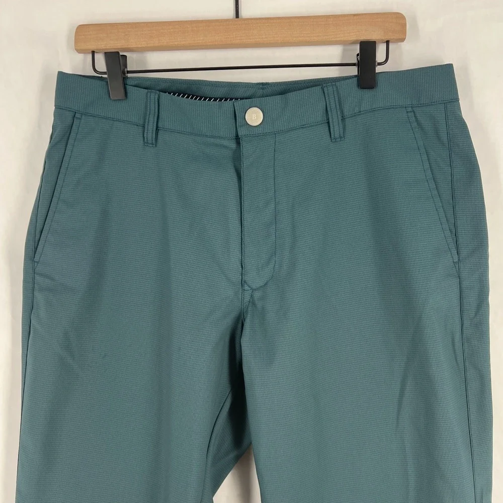 Bonobos Golf Chino Pant Mens‎ 34 Teal Houndstooth Performance Classic Straight